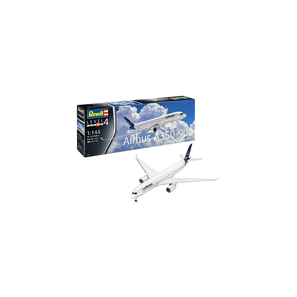 Revell 03881 Airbus A350-900 "Lufthansa" New Livery 1:144 Scale Unbuilt/Unpainted Plastic Model Kit