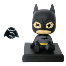 iTUBLE Anime Bobblehead Figures - Car Accessories Interior Decor with Phone Holder - Black, Funny Bobbleheads for Men, Women & Boys