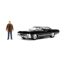 Jada 32250 Supernatural 1967 Impala SS Sport Sedan With Dean Winchester Figure 1:24 Scale Diecast Model Car