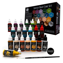 Grinning Gargoyle Fantasy Model Paint Set - The Army Paint Miniature Set - 20x Acrylic Paints and Brush for Tabletop Figures - Hobby Painting (Core)