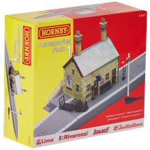 Hornby R8227 OO Gauge Building Extension Pack 1, Model Train Accessories for Adding Scenery & Buildings to 00 Gauge Model Railway, Includes: Platform,