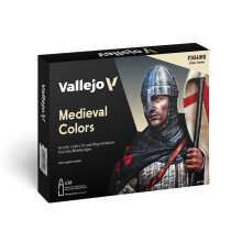 Vallejo Model Color Medieval Colors Acrylic Paint Set - Assorted Colours (Pack of 16),17 ml (Pack of 16)