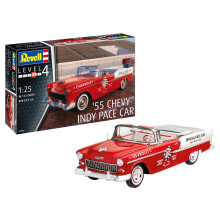 Revell RV07686 07686 7686 1:24 '55 Chevy Indy Pace Car Plastic Model Kit, Various, 1/25