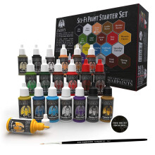Grinning Gargoyle - Sci-Fi Miniature Paint Set - Paints for Miniatures - 20x Assorted 18ml Colours with a Paint Brush - Science Fiction Paints Starter