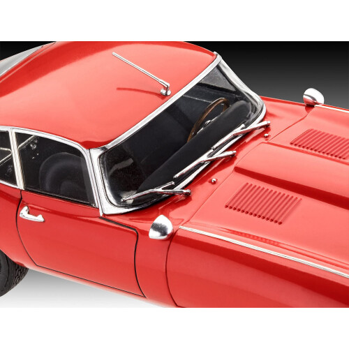 Revell Revell 07668 Jaguar E-Type (Coup?) 1:24 Scale Unbuilt/Unpainted Plastic Model Kit, Red 2