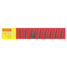Hornby R8223 OO Gauge Track Extension Pack C - Extra Track Pieces for Model Railway Sets, Model Train Track Pieces, Includes - Straights, Curves,