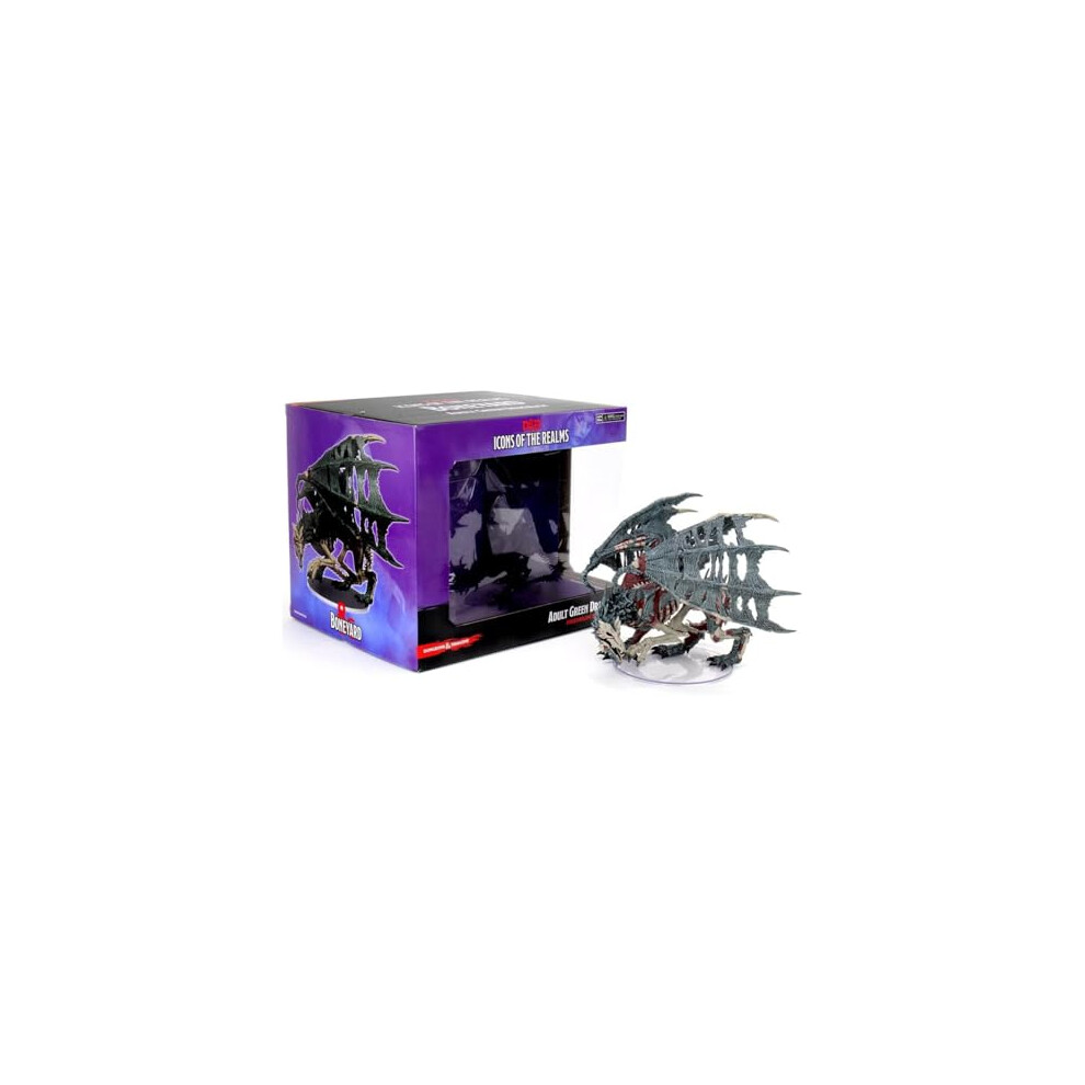 Rubies Wizkids Dungeons And Dragons Icons Of The Realms - Boneyard, Adult Dracolich, Dnd Miniatures Green