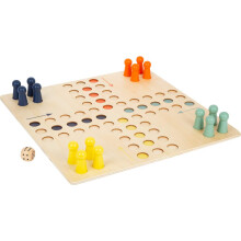 Small Foot 11783 Ludo XL Wooden for Four Players, Board Game for the Whole Family in Large Format, Age 4 and Up
