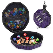 ENHANCE DND Dice Tray and Case - Collector's Edition DND Dice Holder up to 150 D&D Shakers with Hard Shell Exterior and Protective Soft Interior -
