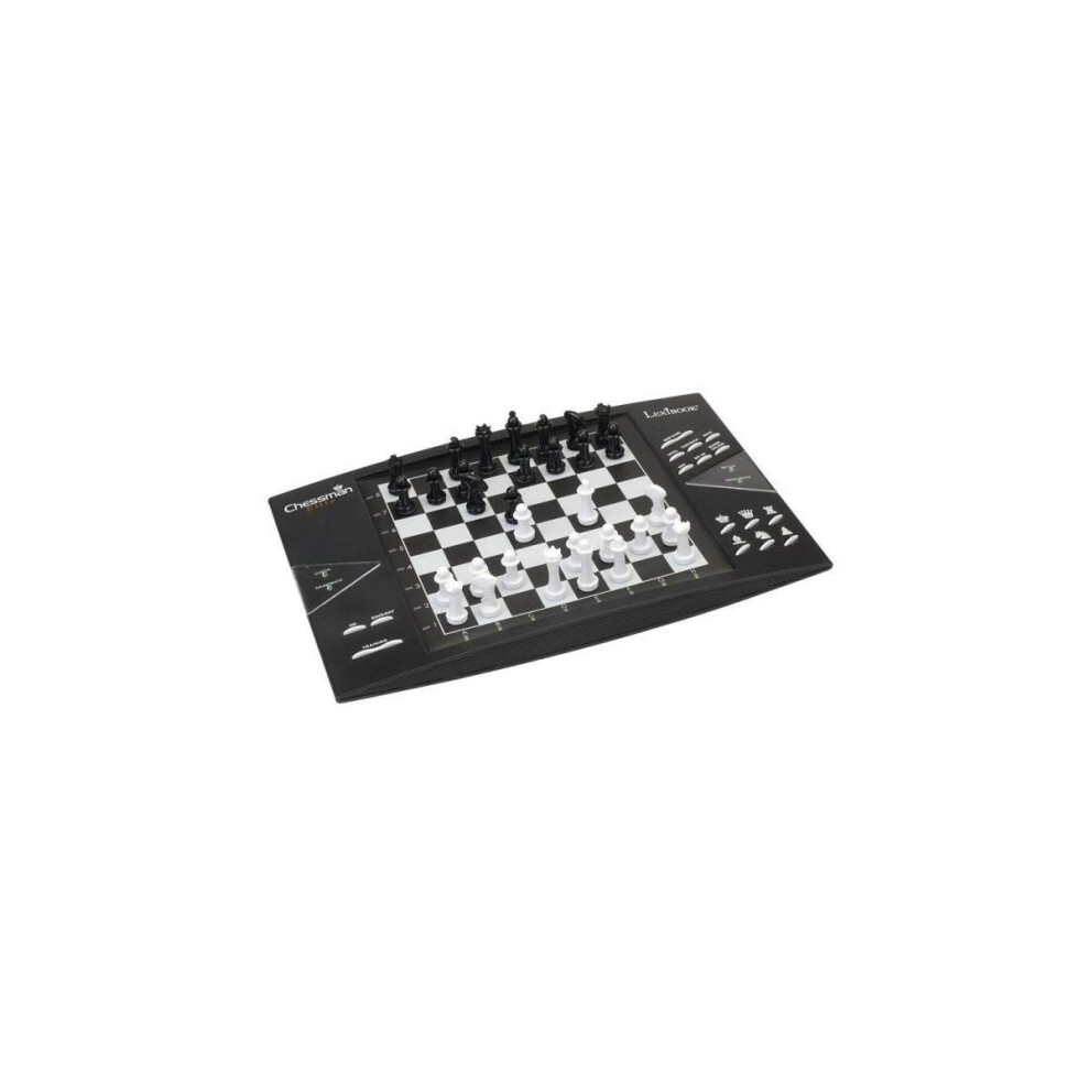 Lexibook CG1300 Chessman Elite, Interactive Electronic Chess Game, 64 Levels of Difficulty, LEDs, Battery Powered or 9V Adapter, Black/White, 1 Player-image-OPC-PGQ8MX8-NEW