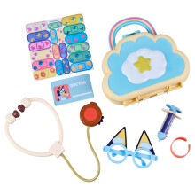 Bluey Cloud Bag Doctor's Set, Doctor Check Up Set, Toy Doctor's Playset with 7 Play Pieces, Multicolor (13095)