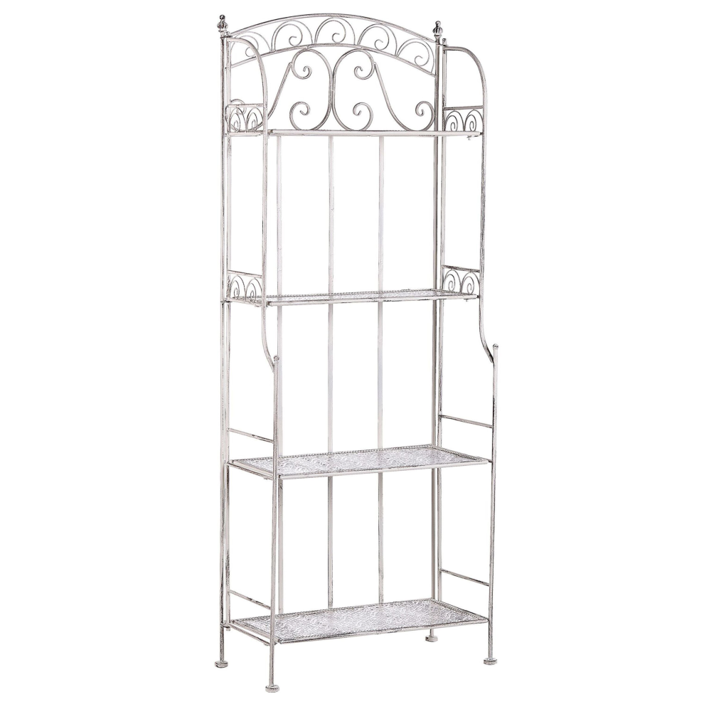 4 Tier Metal Shelving Unit White PADUA