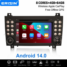 8-Core 4GB+64GB Android 14 Car Stereo Satnav Mercedes-Benz SLK-Class W171 R171 WiFi 4G CarPlay Android Auto DAB+