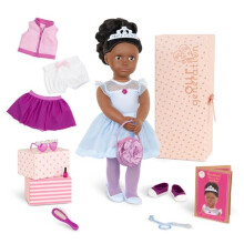 Our Generation - 46 cm Floral Fashion Starter Doll - Rosalind - Dark Brown Hair & Eyes - 3 Outfits & Styling Accessories in Gift Box - Pretend Play -