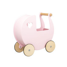 Moover Classic Doll's Pram for Toddlers, Fully Assembled, Designed in Denmark from Russian Birch Plywood, Push Along Toy, 18 Months+, 44 x 43 x 24 cm,