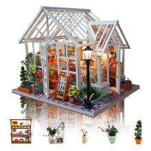 GuDoQi Miniature Dolls House Kit with Music, DIY Miniature House Model Kits for Adults to Build, Handmade Crafts Kit, Room Decoration, Make Your Own