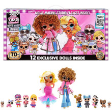 L.O.L. Surprise! 576532EUC LOL OMG Magic Studios-70+ Surprises, 12 2 Fashion Dolls, Studio Stages, Green Screen, Phone Tripod, Movie Theater/Set