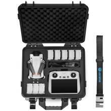 LEKUFEE Waterproof Hard Carrying Case Compatible with DJI Mini 4 Pro/DJI Mini 3 Pro/DJI Mini 3 Drone/DJI RC 2/DJI RC/DJI RC N2/N1 and More