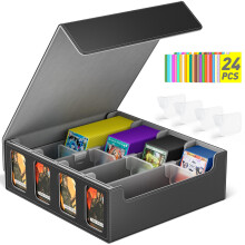 Hot Bee MTG Deck Box, Quartuple Trading Card Storage Box Holds 2400+ Cards for Yugioh, MTG, TCG, Magic the Gathering Commander Cards, Playing Card