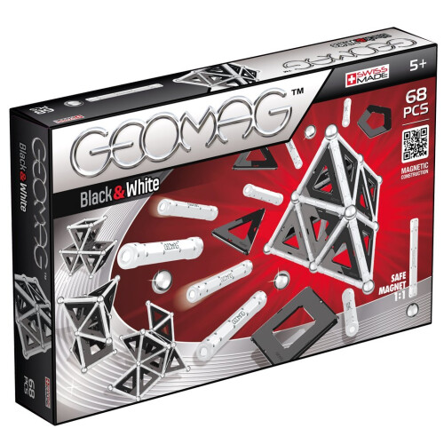 Geomag Geomag- 012 - Black & White, 68 Pieces