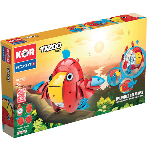 Geomag Geomag- KOR Tazoo Toco, 86 Pieces, 604