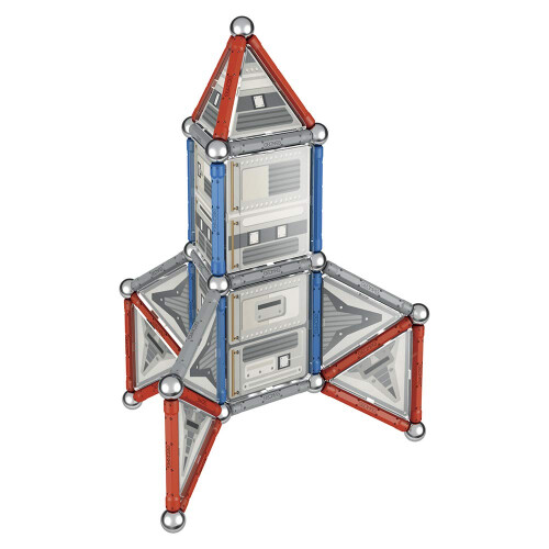 Geomag Geomag- 810 Special Edition - NASA Rocket, Magnetic Constructions, White, Grey, Red, 84 Pieces 1