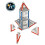 Geomag Geomag- 810 Special Edition - NASA Rocket, Magnetic Constructions, White, Grey, Red, 84 Pieces 4