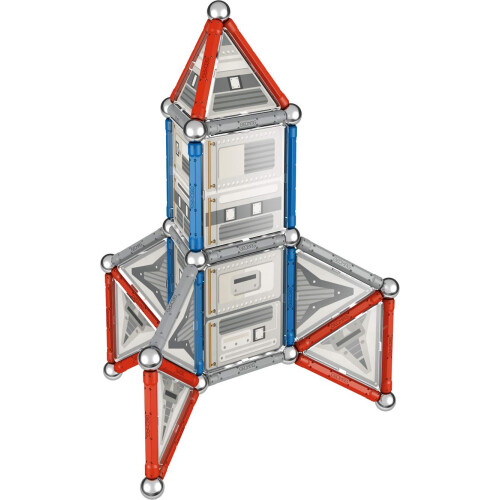 Geomag Geomag- 810 Special Edition - NASA Rocket, Magnetic Constructions, White, Grey, Red, 84 Pieces 2