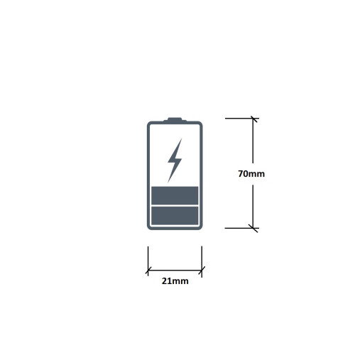 Ampsplus 21700 4500mAh 20A 3.7V Battery Flat 1
