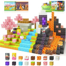 Magnetic Blocks - Build Mine Magnet World Magic Portal Set, Magnetic Tiles Building Blocks Toddler Toys STEM Sensory Outdoor Toys for 3+ Year Old Boys