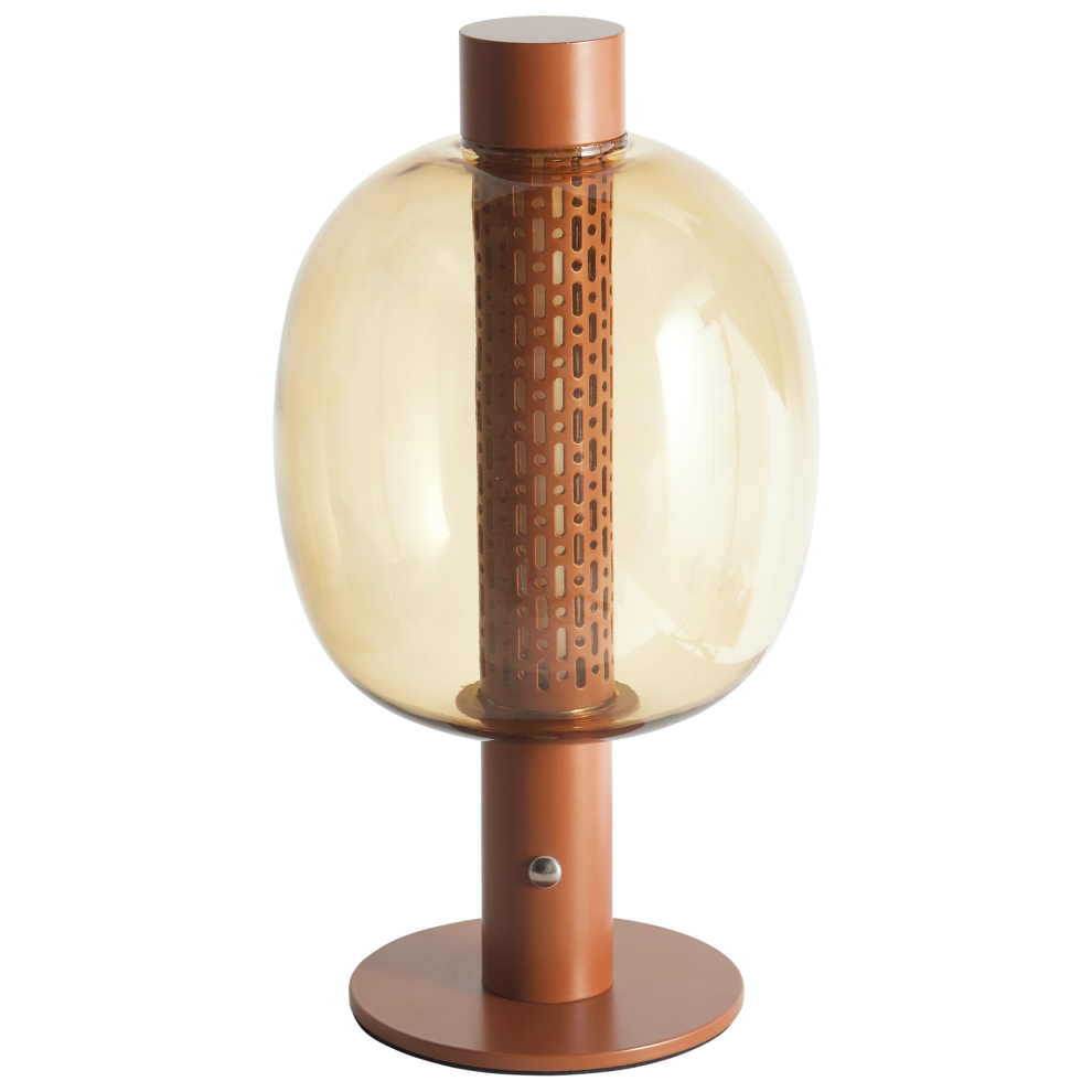 Wireless LED Table Lamp PULANGI with Dimmer Metal Brown
