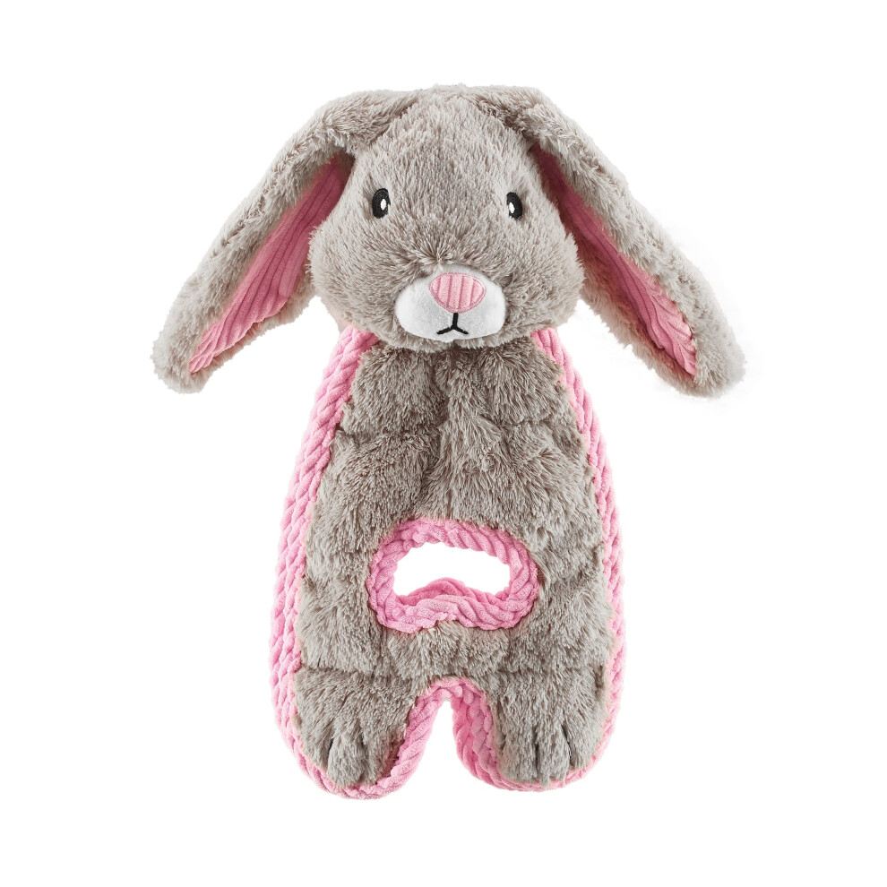 Jouet couineur en peluche pour chien Charming Pet Cuddle Tugs Bunny