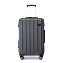(Grey) KONO Lightweight 24Inch Hard Shell ABS Suitcase 4 Wheels Luggage Medium Travel Case