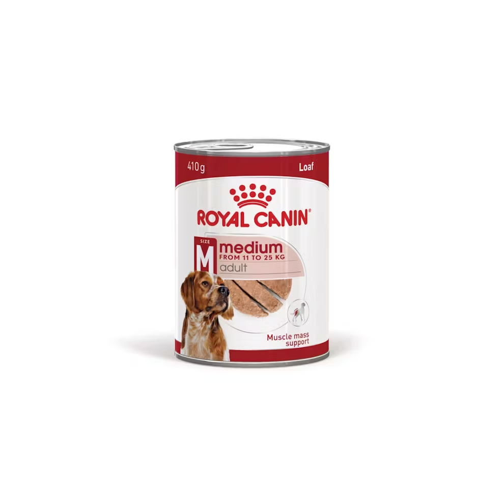 Royal Canin Dog Medium Adult Loaf In Can Muscle Mass Support 410G X 12