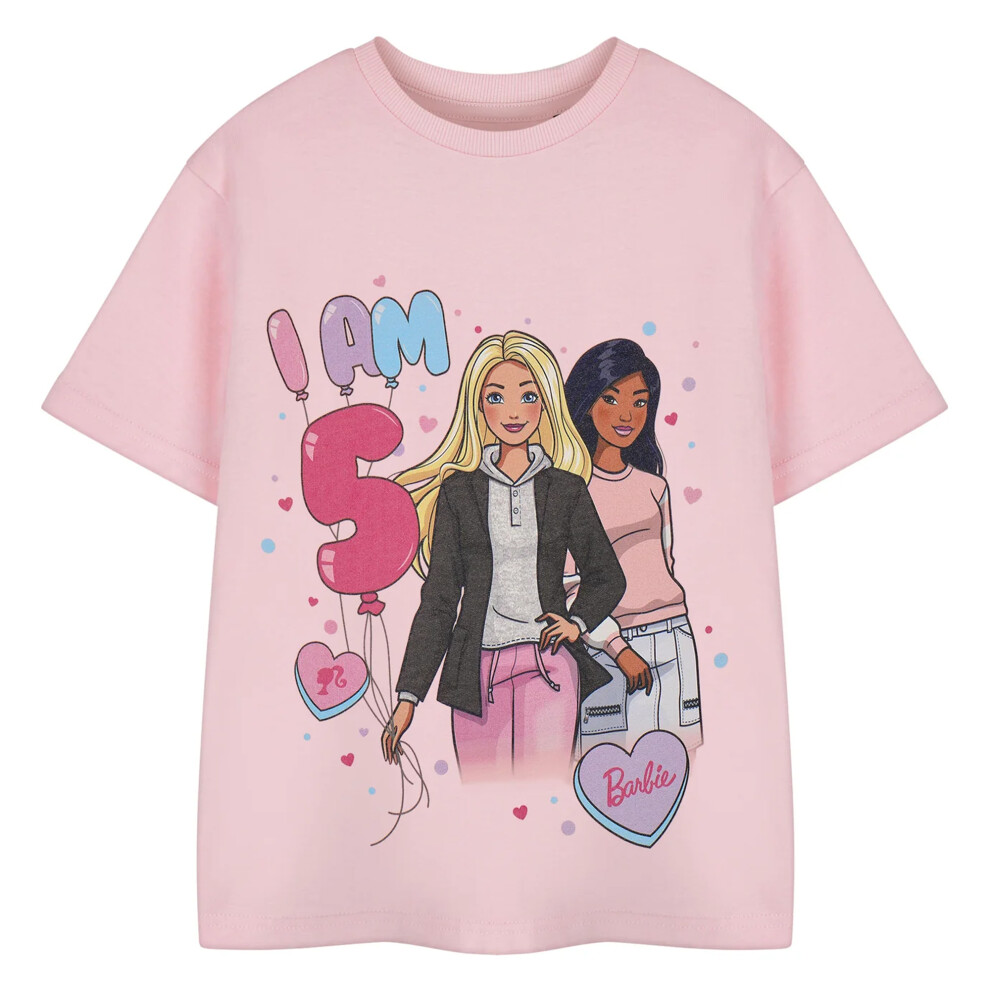 Barbie Girls I Am 5 Short-Sleeved Birthday T-Shirt