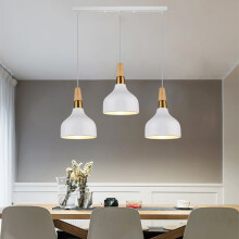 3 Luci Lampadari A Sospensione Moderna Lampadari A Sospensione Vintage Industriale Plafoniere Nordica Ø15CM Per Caffè, Bar, Ristorante (Bianca)