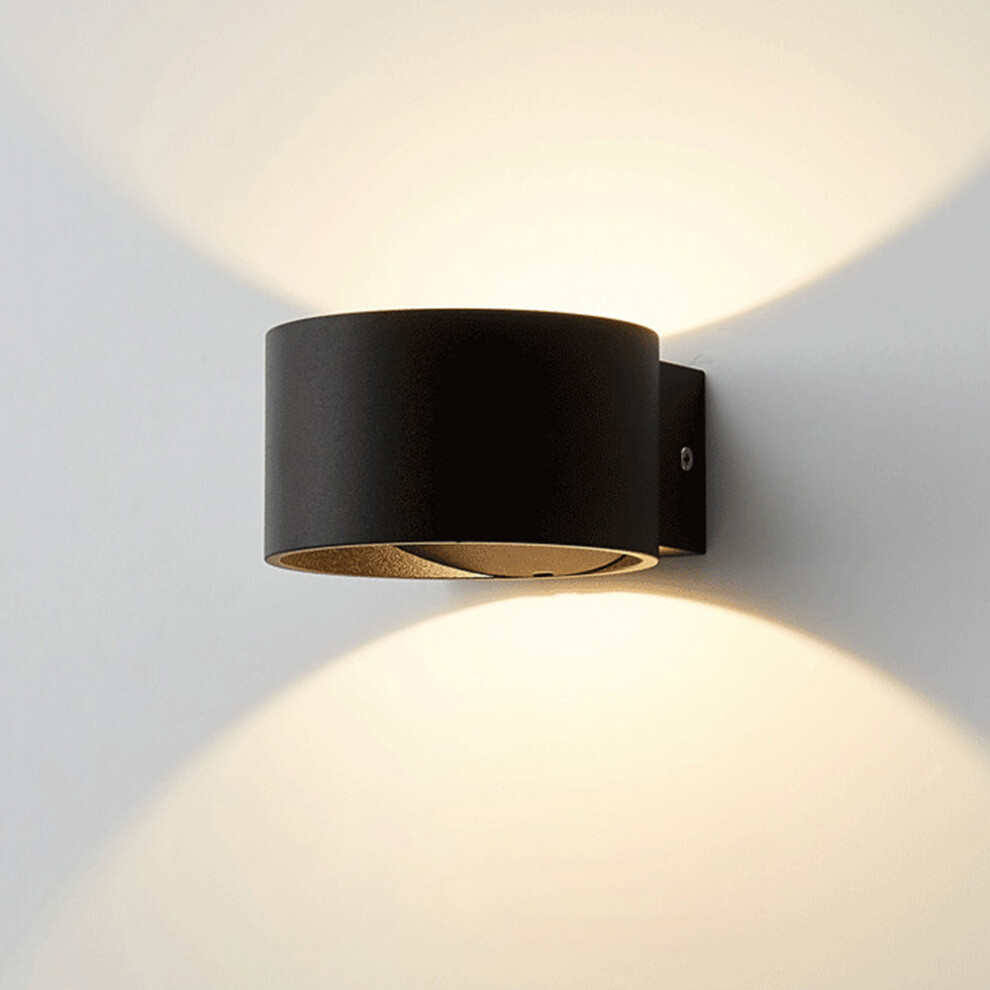 Creative Round Nordic Wall Lamp Stylish Modern Wall Light Led Minimalist Black Wall Light Indoor Wall Sconce Warm White for Bedroom Cafe Office