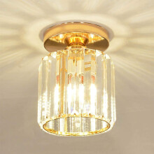 Glass Ceiling Light Crystal Ceiling Lamp Modern Chandelier Gold Creative Ceiling Lamp E27 for Hallway Office Bedroom Kitchen Balcony Living Room