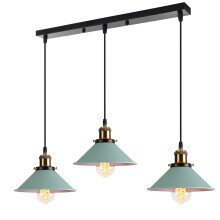 Retro Industrial Pendant Lights 3 Lights Vintage Pendant Lights Metal Ceiling Light E27 Base Green