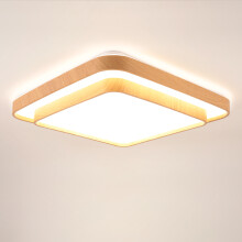 Plafonnier Moderne 4500K Lampe De Plafond Carré En Bois Plafonnier Intérieur Luminaire Plafonnier Led Pour Chambres À Coucher,Salons Couloirs