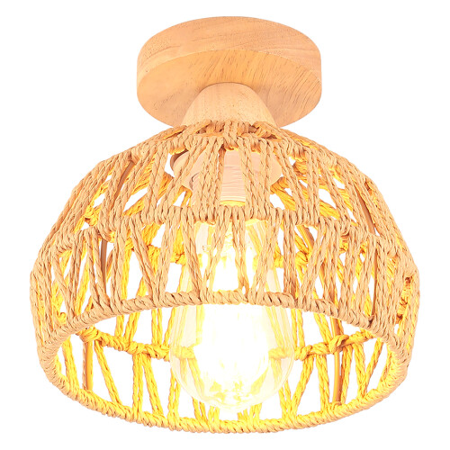 20CM Retro Ceiling Lamp Light Hemp Rope Braided Ceiling Light Modern Indoor Ceiling Light