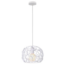 Plafoniere Vintage Lampadario A Cerchio In Metallo Gabbia Di Ferro Lampadari A Sospensione Bianco Per Club Bar Cafe 25CM