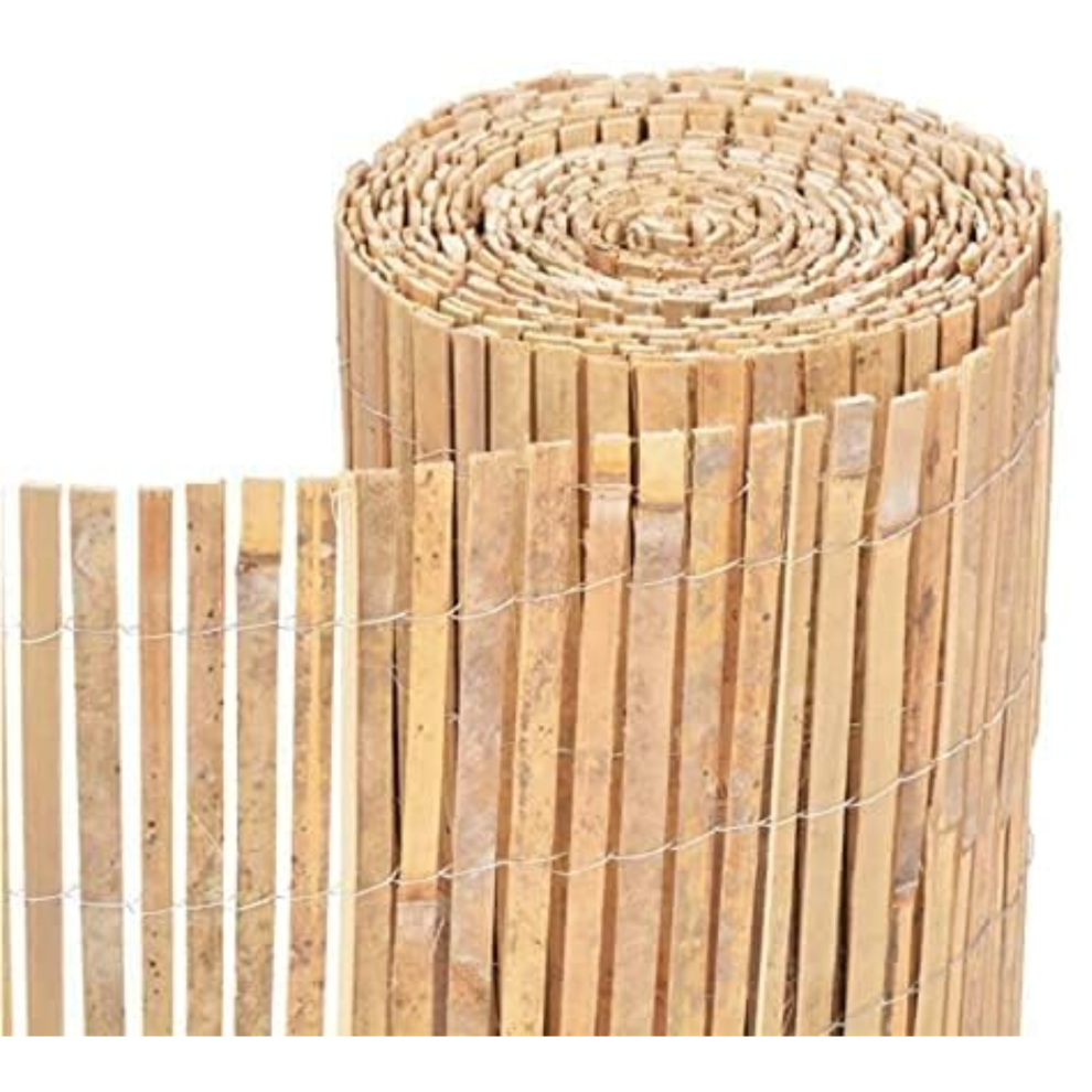 Bamboo Natural Slat Fence Panel for Garden Screening 2mx4m