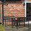Samuel Alexander 4 Person Rectangular Glass Top Garden Dining Table and 2 Benches Set 1