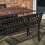 Samuel Alexander 4 Person Rectangular Glass Top Garden Dining Table and 2 Benches Set 4