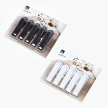 Homescapes Black/White Wedge Doorstop Set of 5
