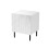 Bedside table 2 pcs. JUNGLE 53.5x40.5x44 white matt + black legs 1