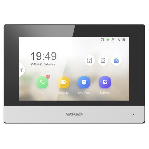 Hikvision Tela Touch - Hikvision - DS-KH6320-WTE1 - 7 polegadas - 1024 x 600 pixels - Ethernet Rápido