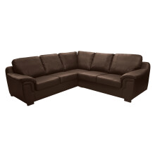 Amy Faux Leather Corner Sofa in Brown