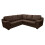 Amy Faux Leather Corner Sofa in Brown 2